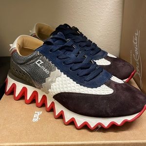 Christian Louboutin Mens Loubishark Flat VV/Suede/MS Version Multi Size 42/US 9